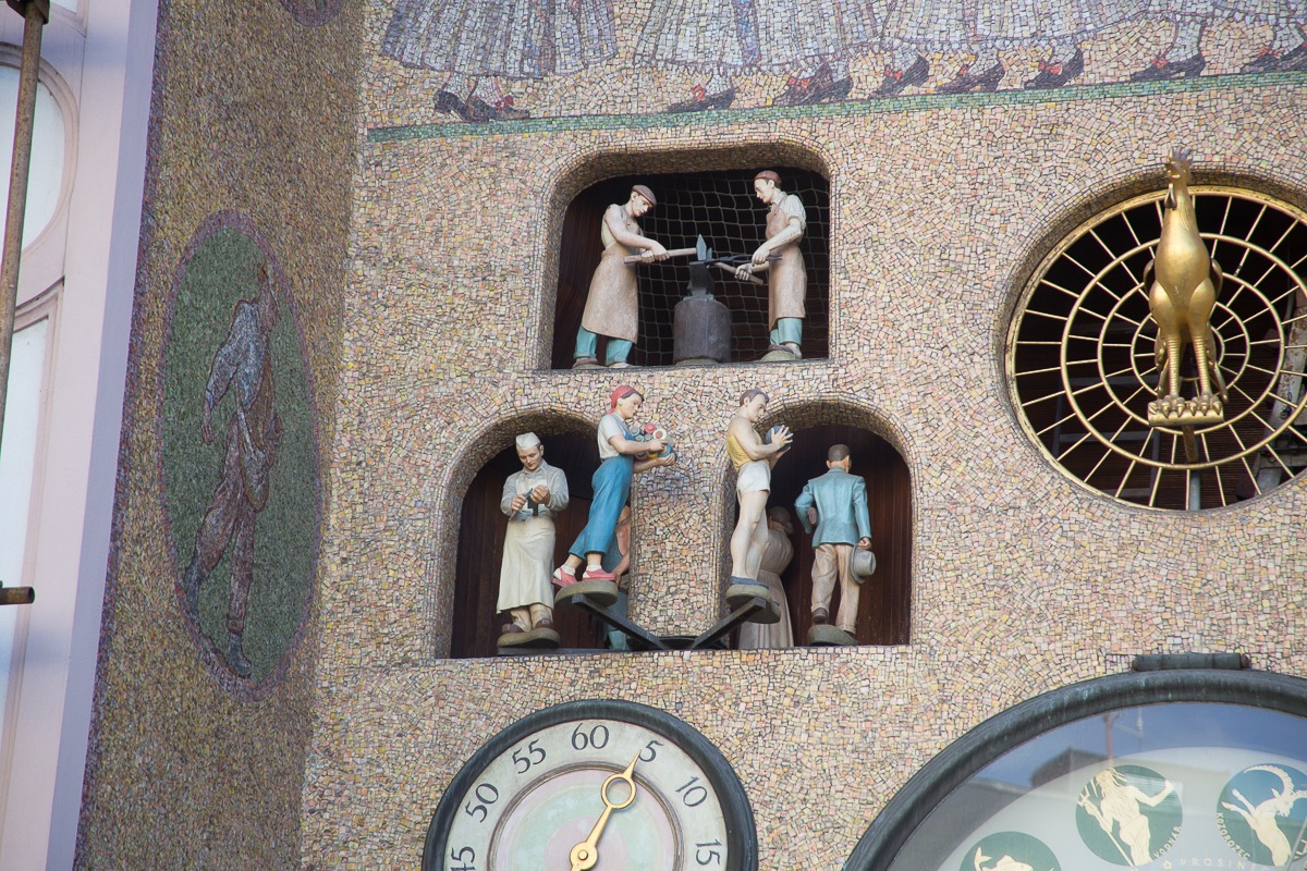 Astronimische Uhr am Rathaus in Olmütz